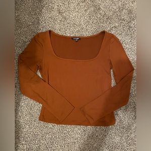 Fashion nova orange shirt